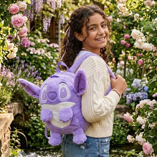 صورة شنطة اطفال  stich نبفسجي